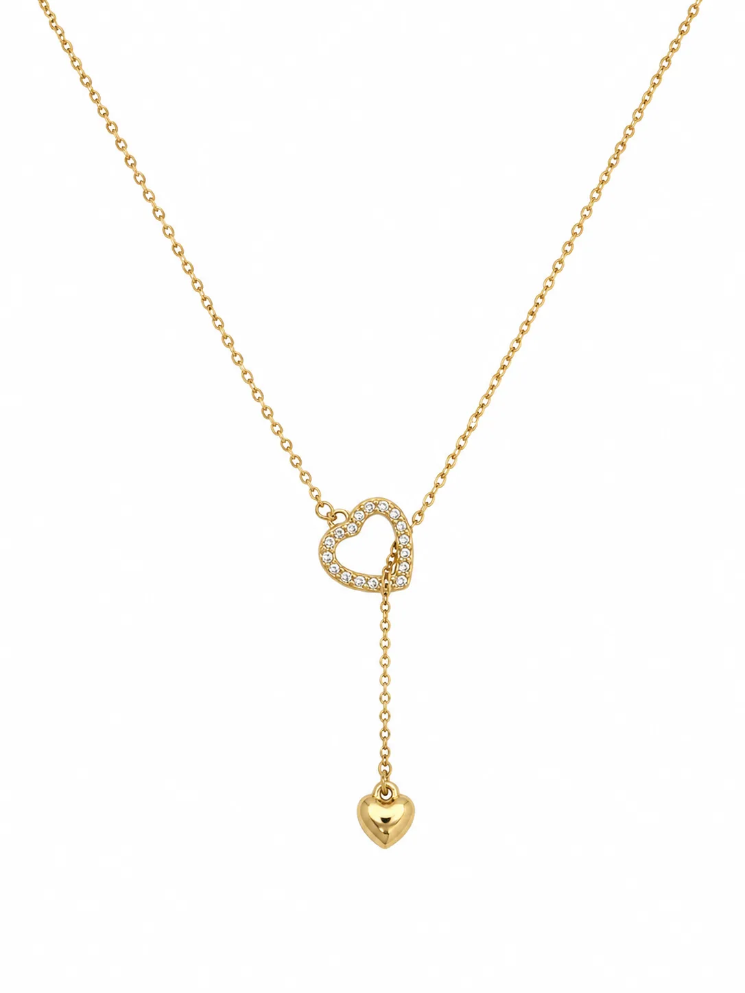 Colar Coração Elegance em Aço Inoxidável Dourado