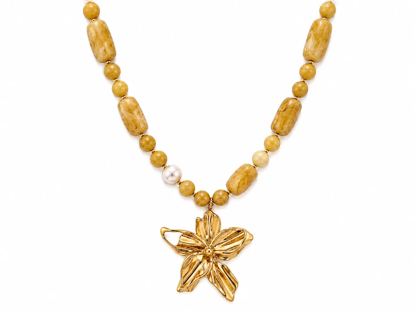 Colar Flor Dourada