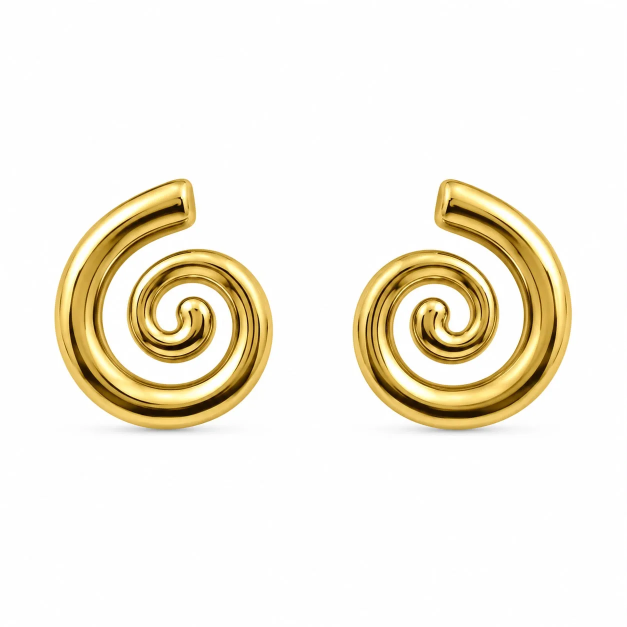 Brincos Espiral Dourada