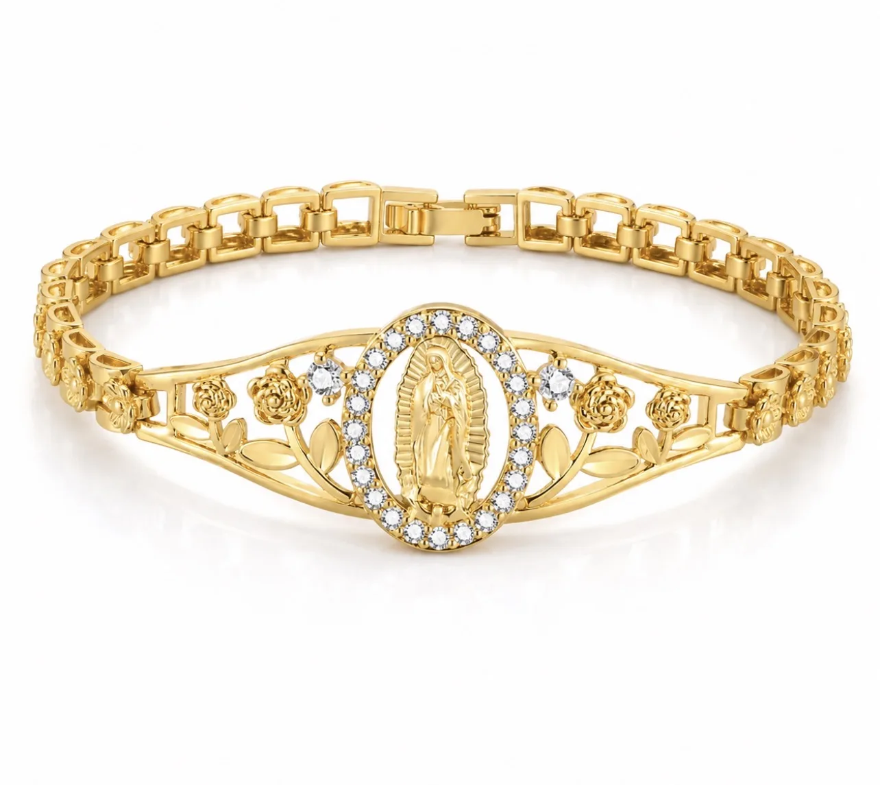 Pulseira Nossa Senhora com Zircónias
