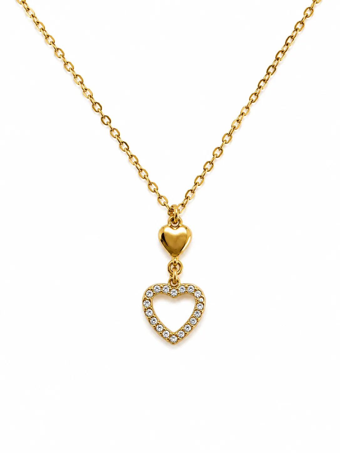 Colar Coração Lumina em Aço Inoxidável Dourado