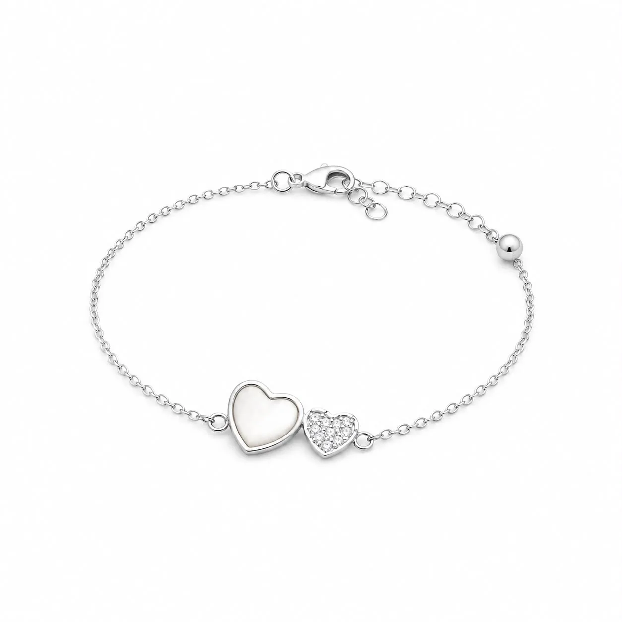 Pulseira Dois Corações